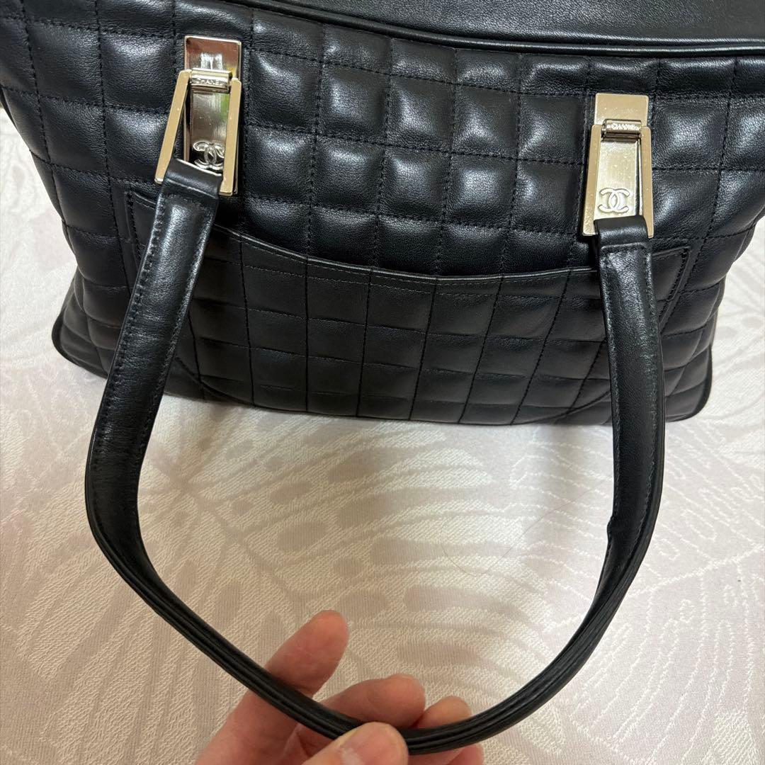 (美品)CHANEL ブラック ハンドバッグ キルティング　ノベルティ