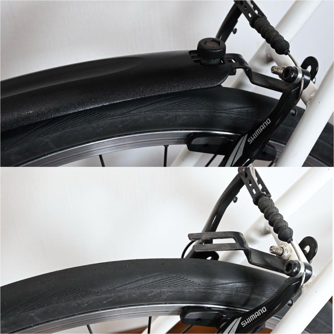 【引き取り限定】 ミニベロ 自転車 本体 451 20インチ 1×7速 ホワイト