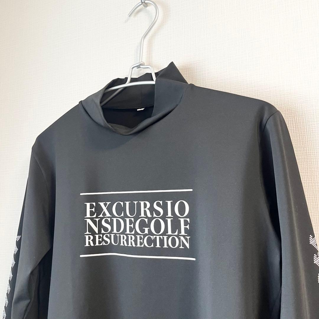 【美品】レザレクション モックネック シャツ M ブラック 黒 メンズ ゴルフ