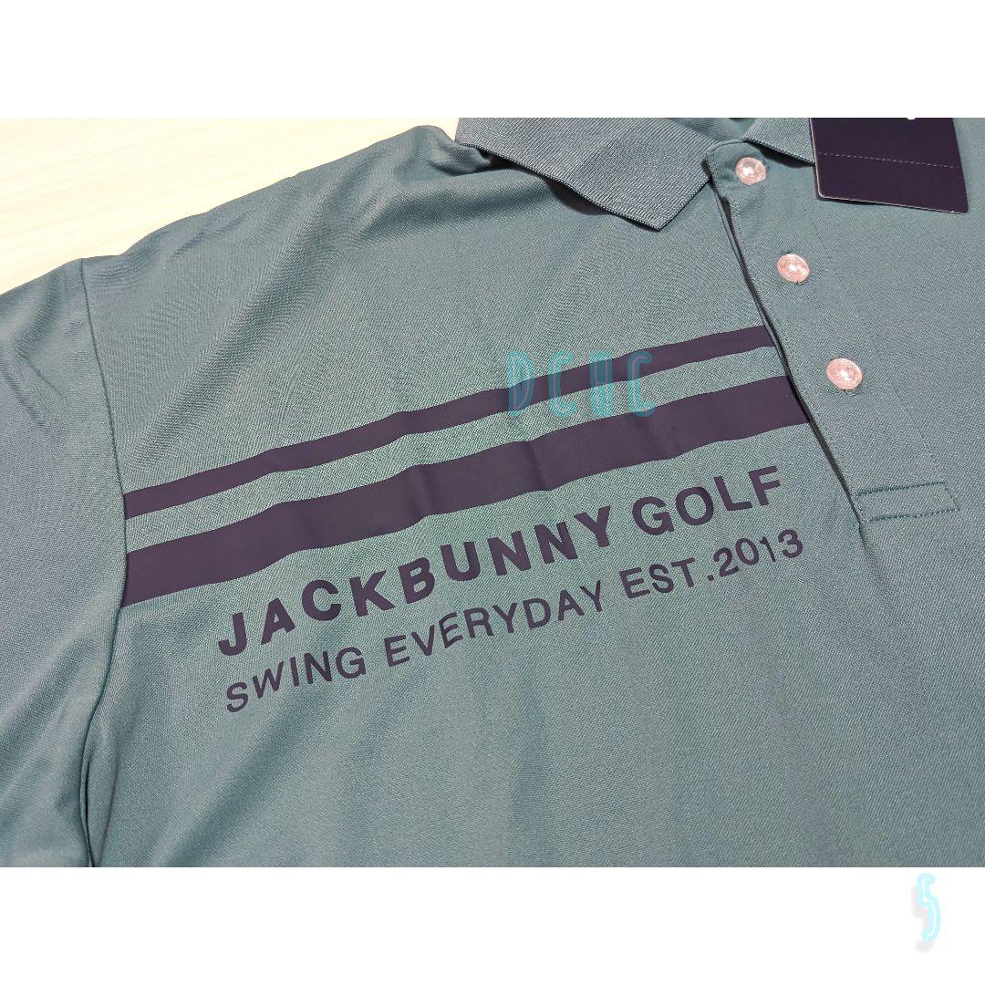 新品 【サイズ５(Ｌ)】【グリーン】ジャックバニー 半袖 ポロシャツ ゴルフ