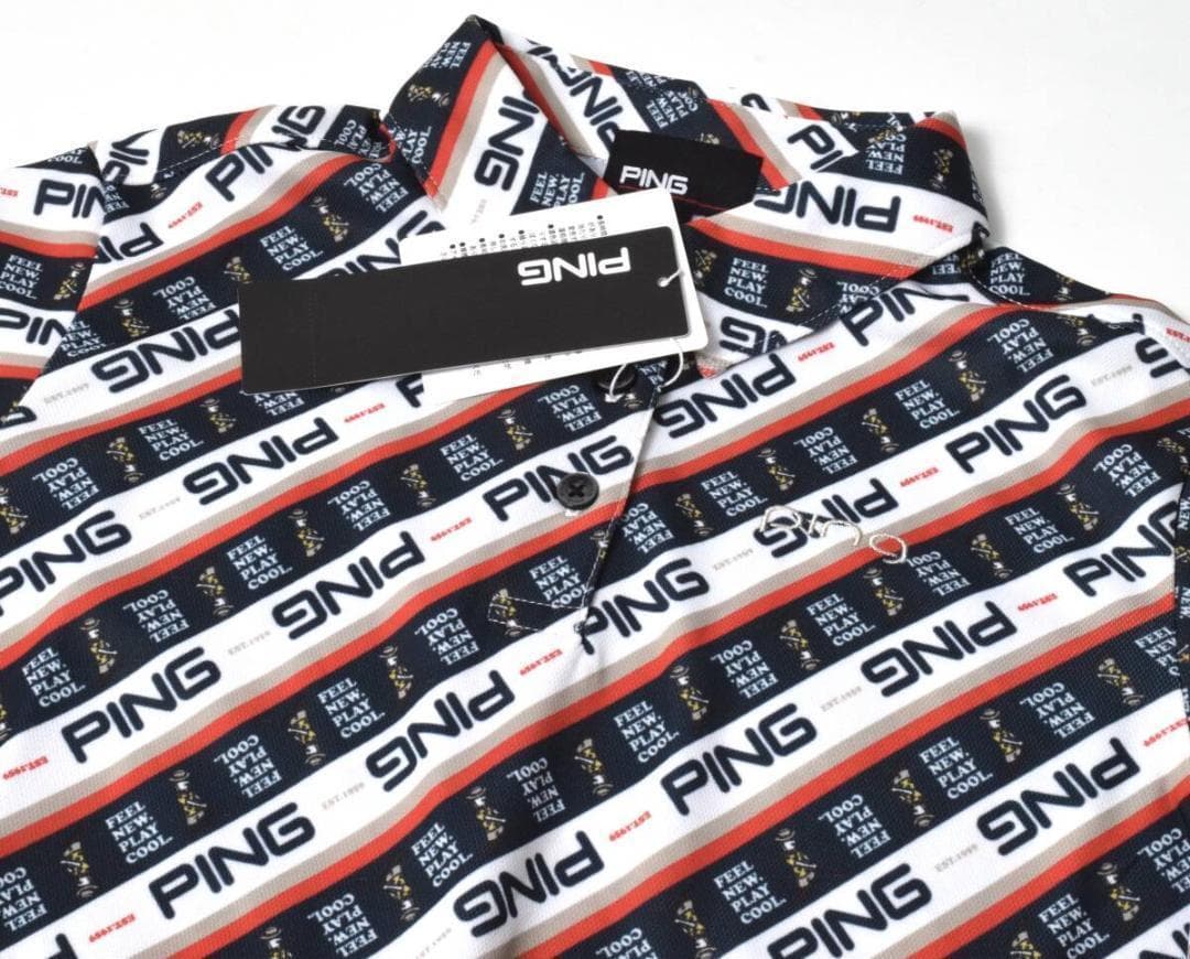 未使用 PING ピン ゴルフ プリント セットアップ M レディース 上下
