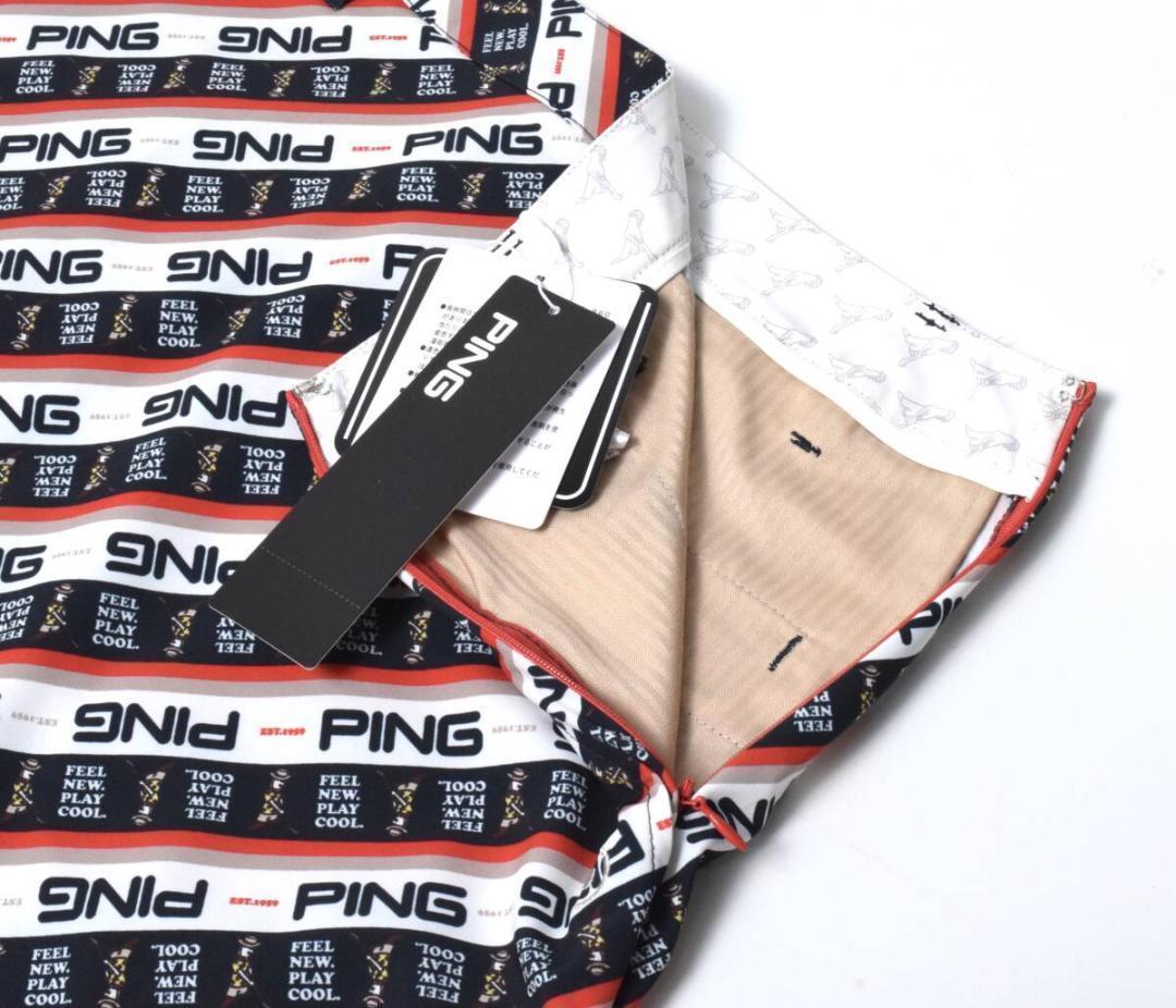未使用 PING ピン ゴルフ プリント セットアップ M レディース 上下