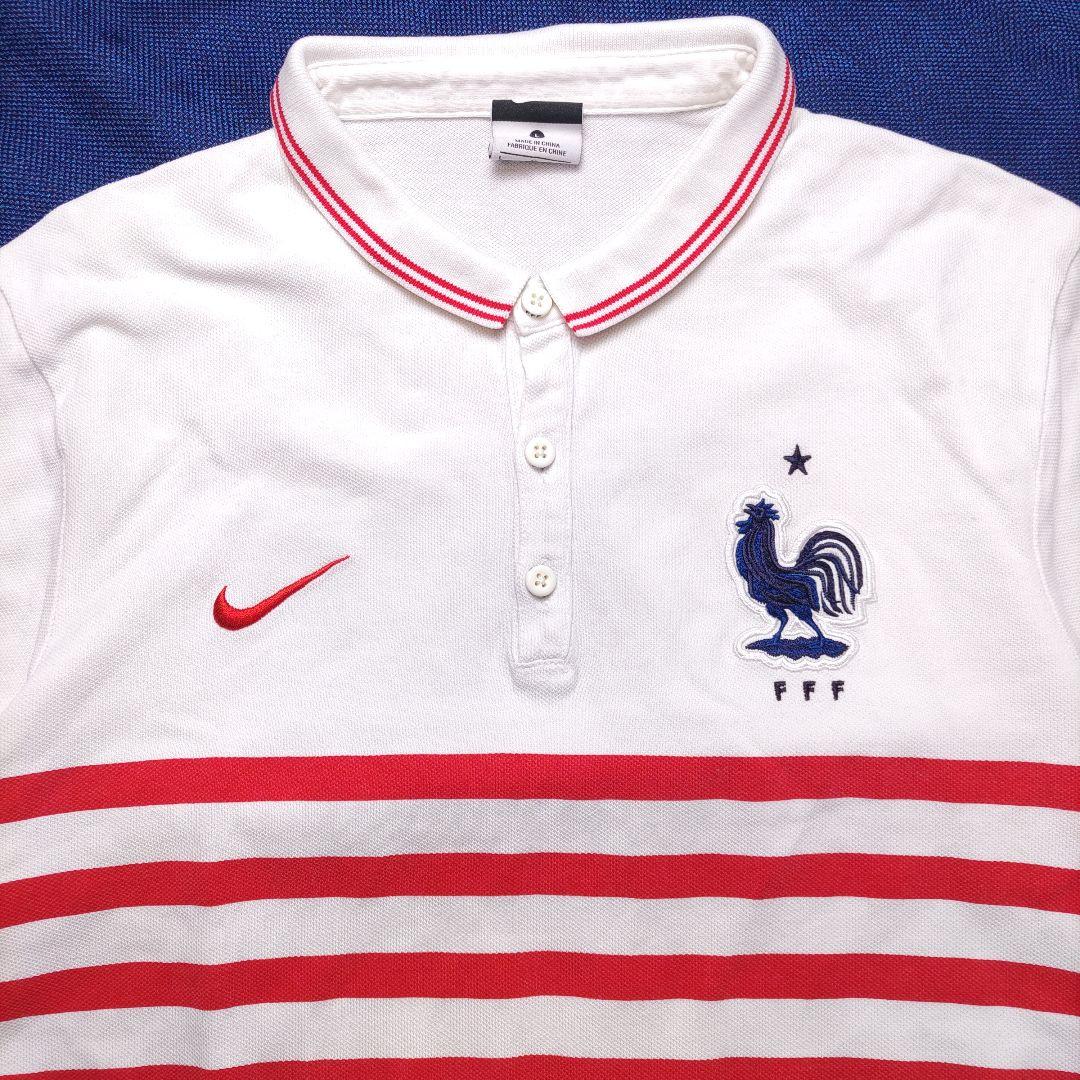 ナイキ NIKE　ポロシャツ　Lサイズ　サッカー　フランス代表 ボーダー