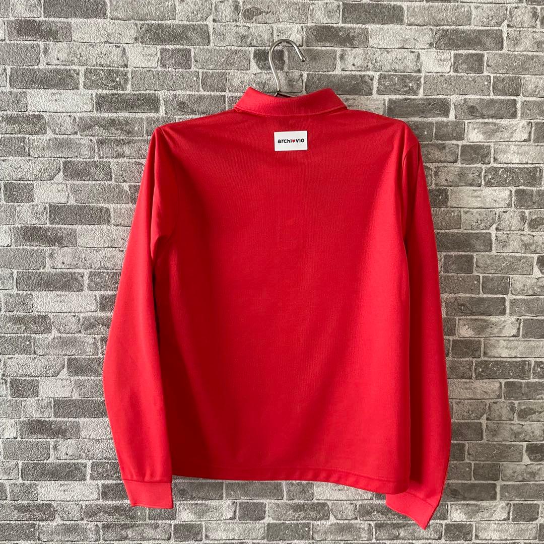 専用 新品 アルチビオ archivio 長袖 ポロシャツ レッド サイズ40