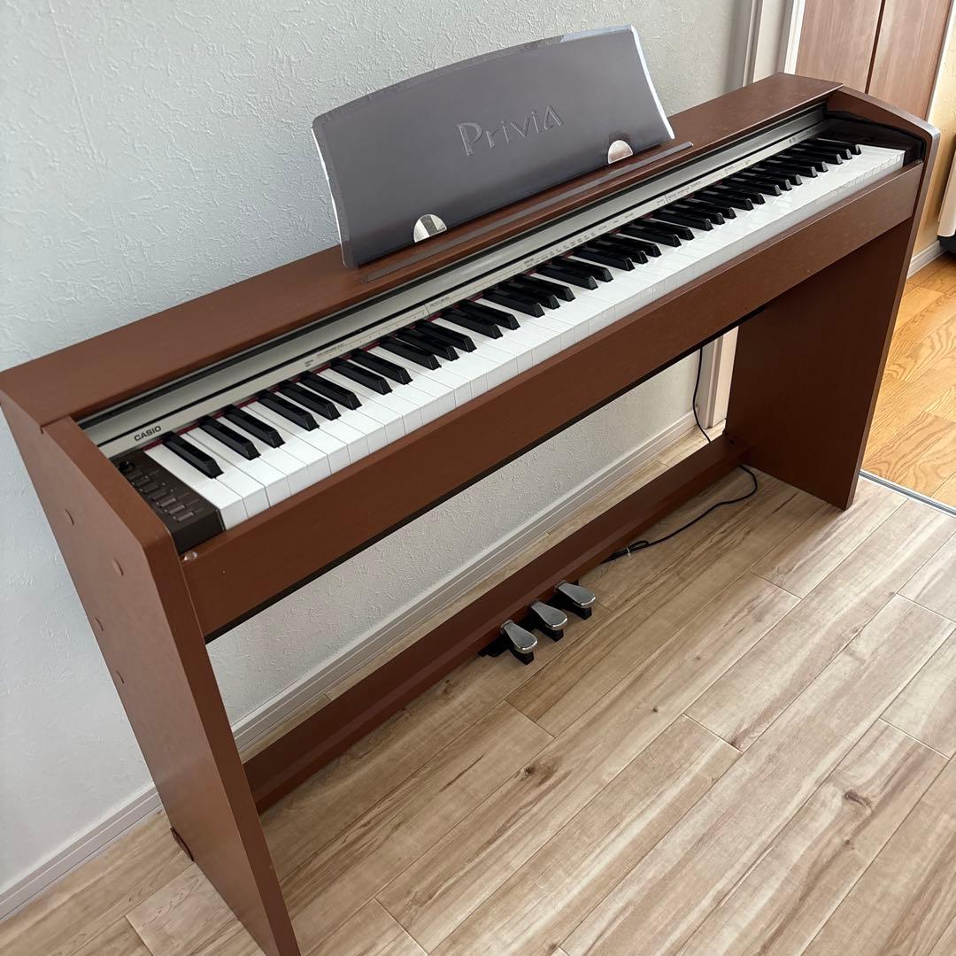 CASIO 88鍵 ブラウン電子ピアノ