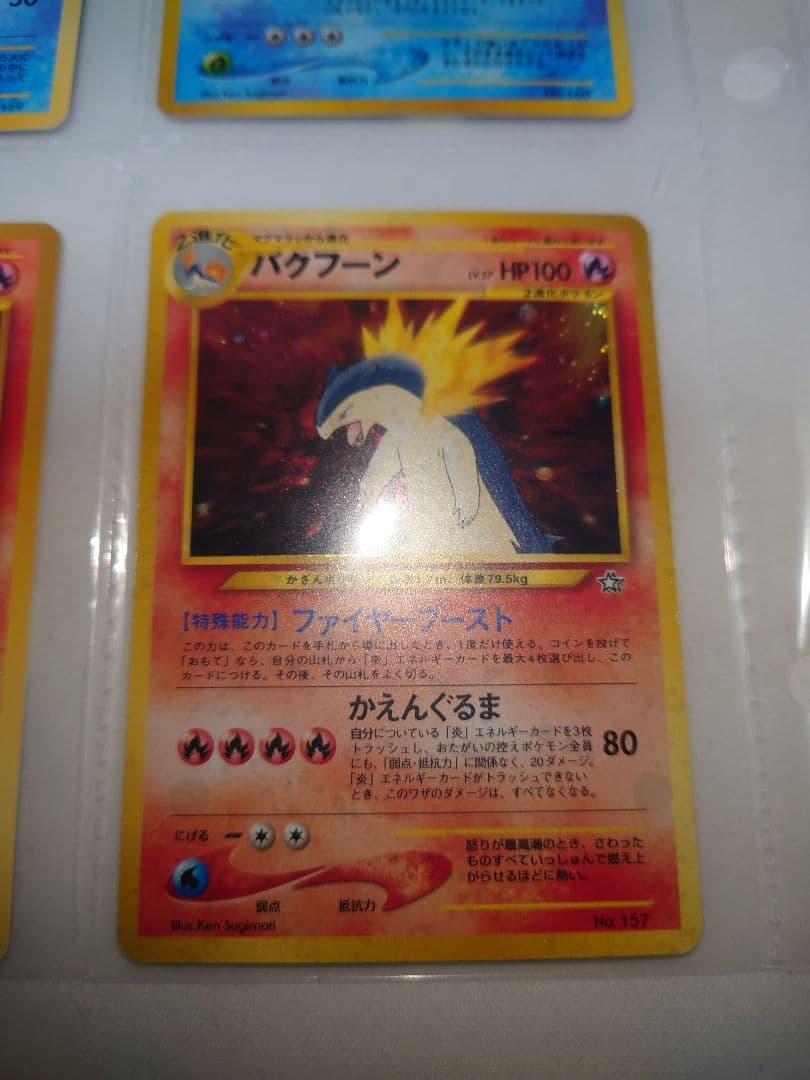 メガニウム　オーダイル　バクフーン　旧裏 neo プレミアムファイル 御三家