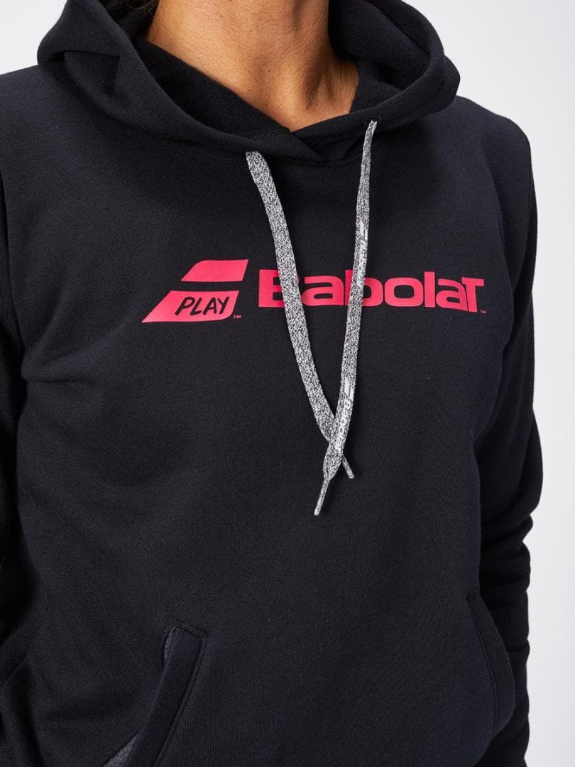 BABOLAT（バボラ）レディース エクササイズ フードパーカー（M）黒