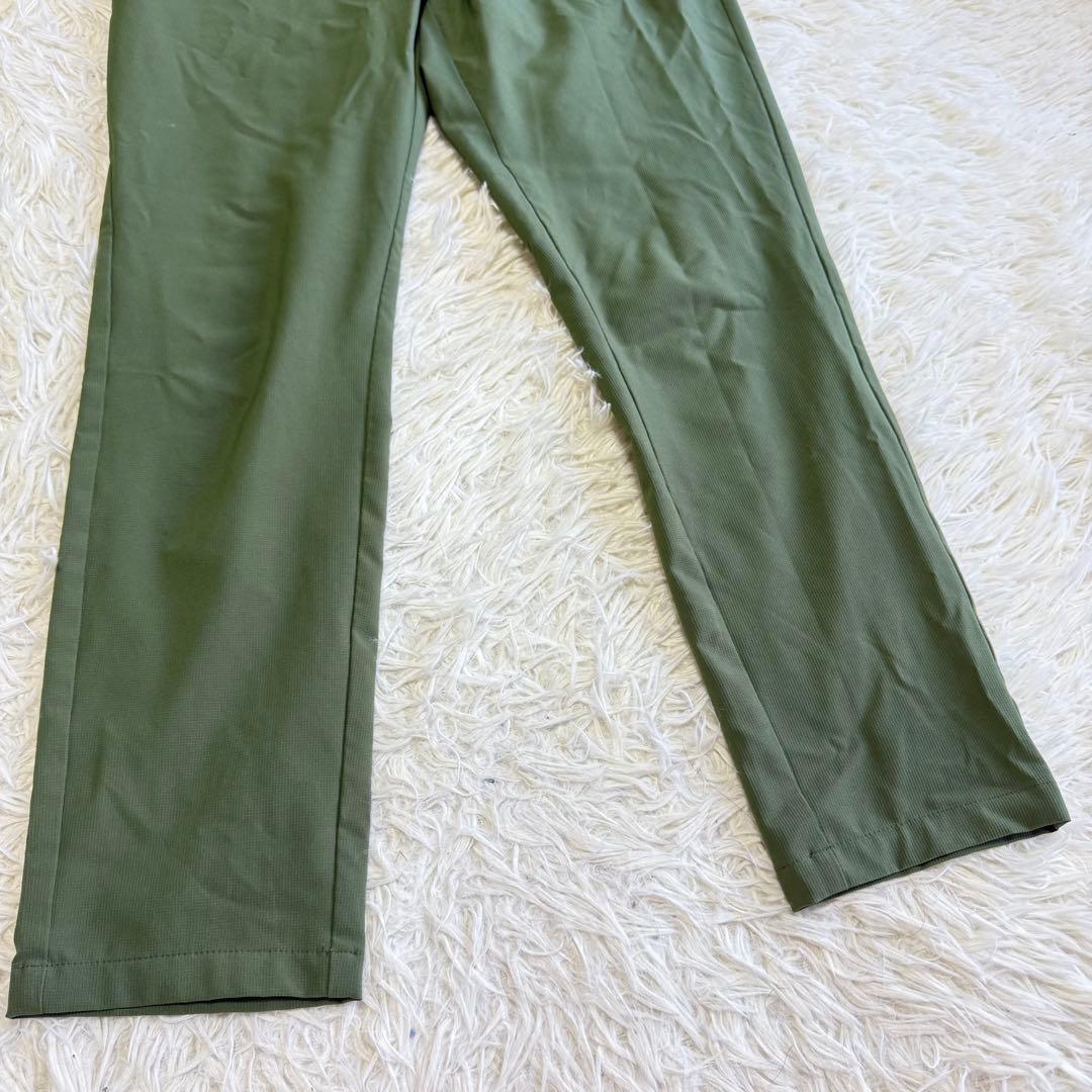 【アンパスィ】美品 サマーパンツ カーキ Lサイズ ワッペン レディース