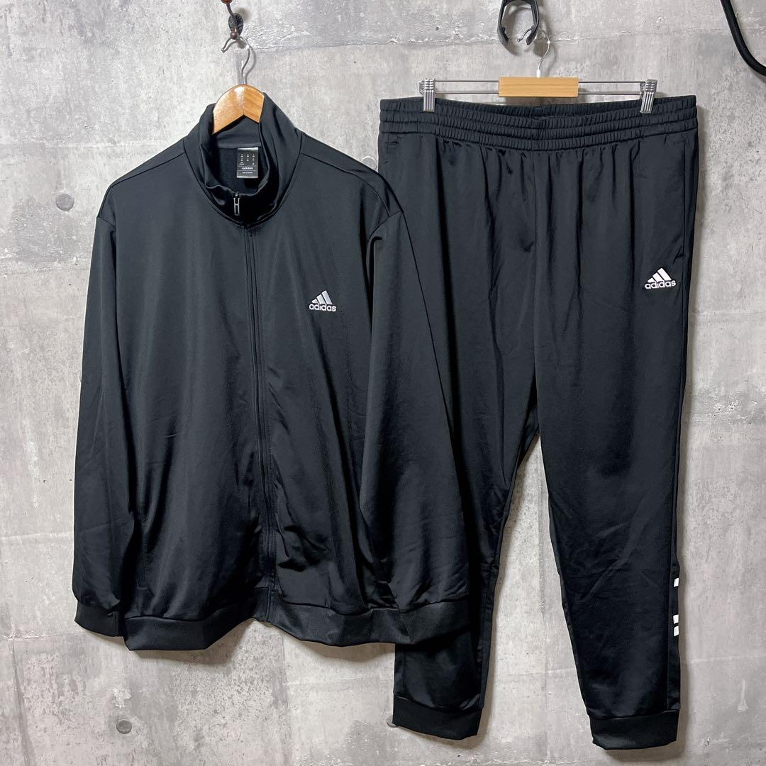 adidasアディダス メンズビッグサイズ 裏起毛ジャージ上下セット 6XL