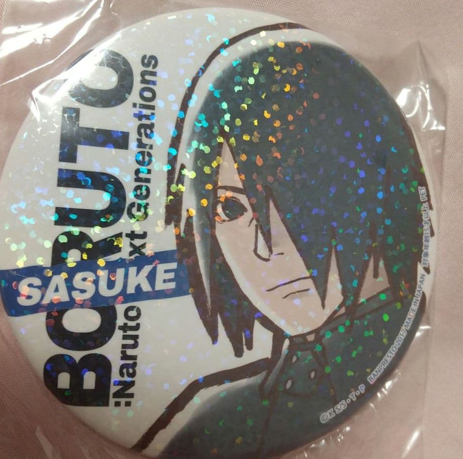NARUTO　サスケ　グッズセット　色紙　缶バッジ　シール　ストラップ等　レトロ