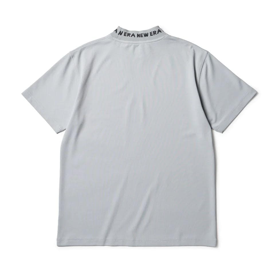 NEWERA GOLF 半袖 モックネック シャツ　鹿の子 グレー　Lサイズ