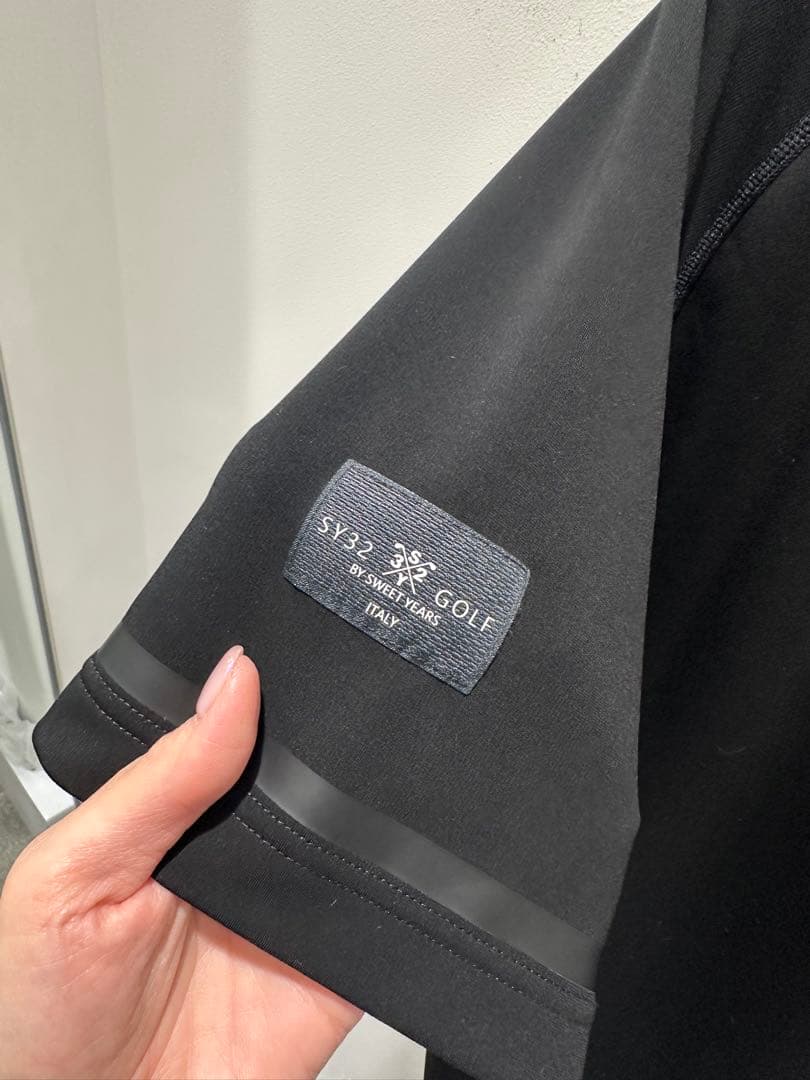 SYG 半袖モックネック サイズ XL ブラック SY32