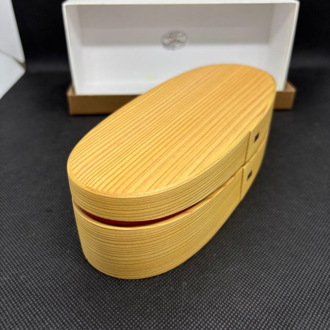 大館曲げわっぱ　弁当箱　軌（みち）(朱) 1140
