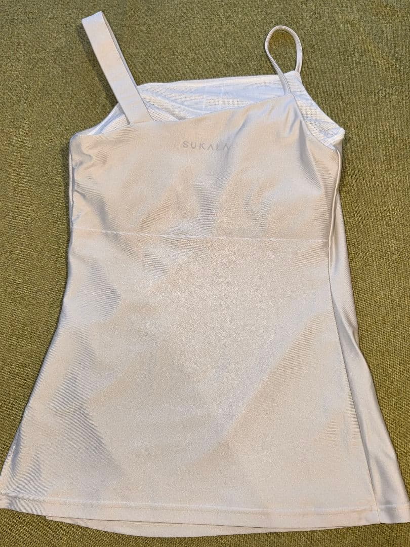 【SUKALA】美品☆シャインストレッチ☆アシンメトリーチュニック　Lサイズ