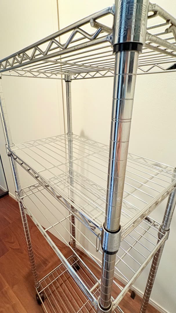  Erecta 4段スチールラック キャスター付き