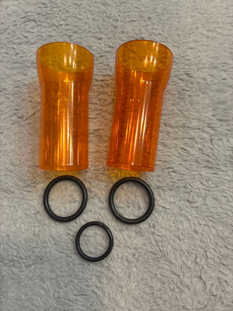 小型LEDランタン（soomloom他）10個＋カラビナ化フック、アンバーカバー