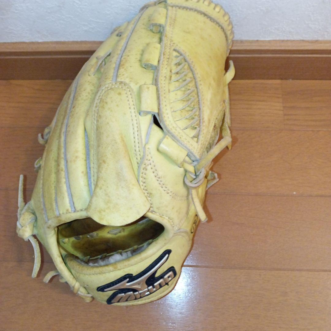 特割Global Elite Aシリーズ イエローカーキグローブ指カバー付投手用