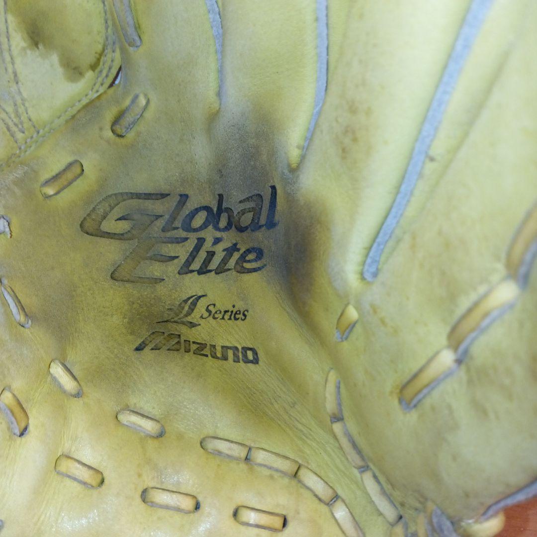 特割Global Elite Aシリーズ イエローカーキグローブ指カバー付投手用