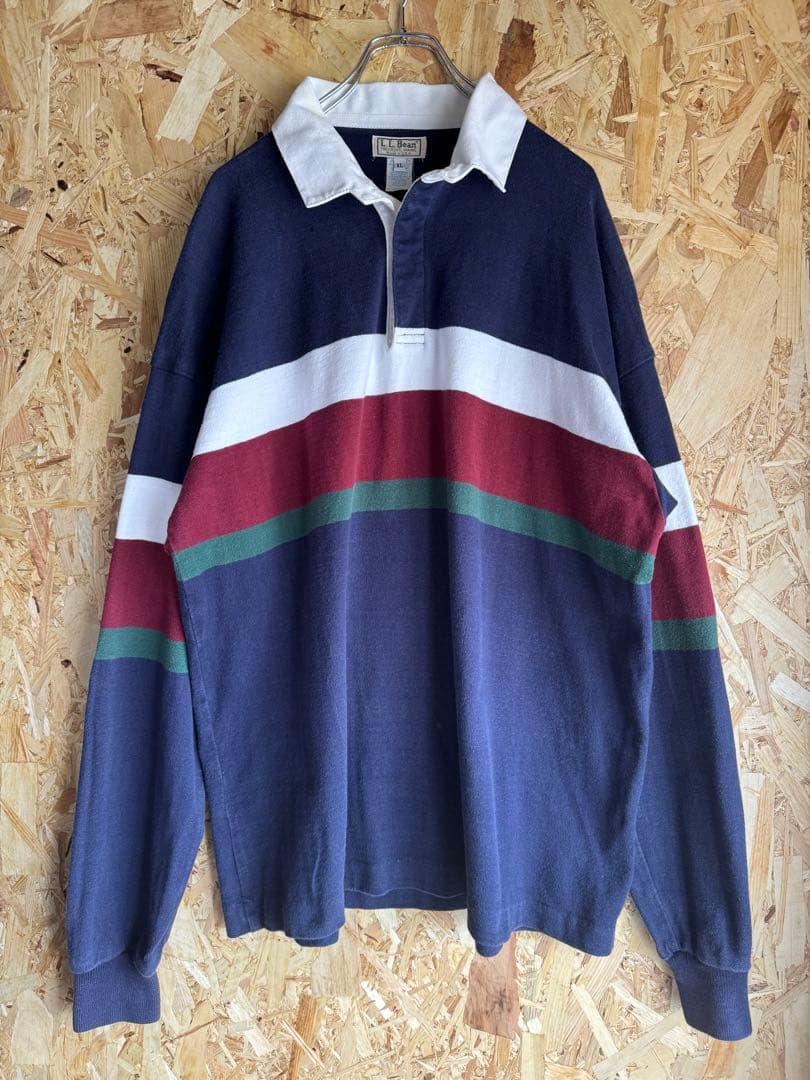 ウェア 80s Vintage LL Bean rugby shirt made usa