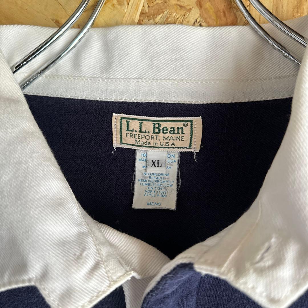 ウェア 80s Vintage LL Bean rugby shirt made usa