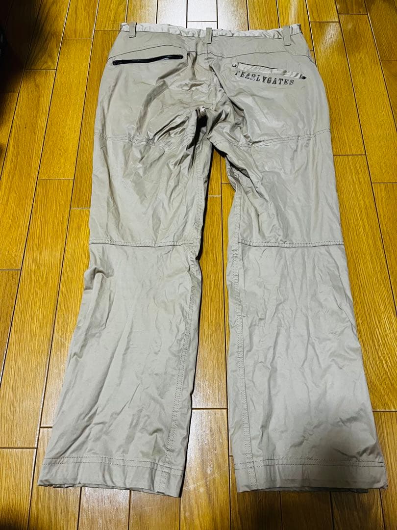 パーリーゲイツ メンズ ゴルフパンツ サイズ5 ベージュ ナイロン ストレッチ