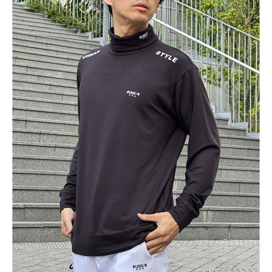 LUXE/RGOLF ストレッチシルキー タートルネック 46140BKL