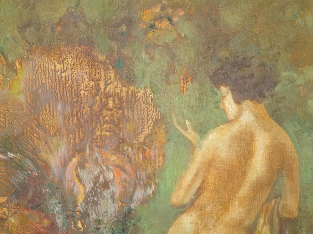 横尾龍彦　題不明　油彩F3号　幻想画家　神奈川県立近代美術館 福岡県立美術館他