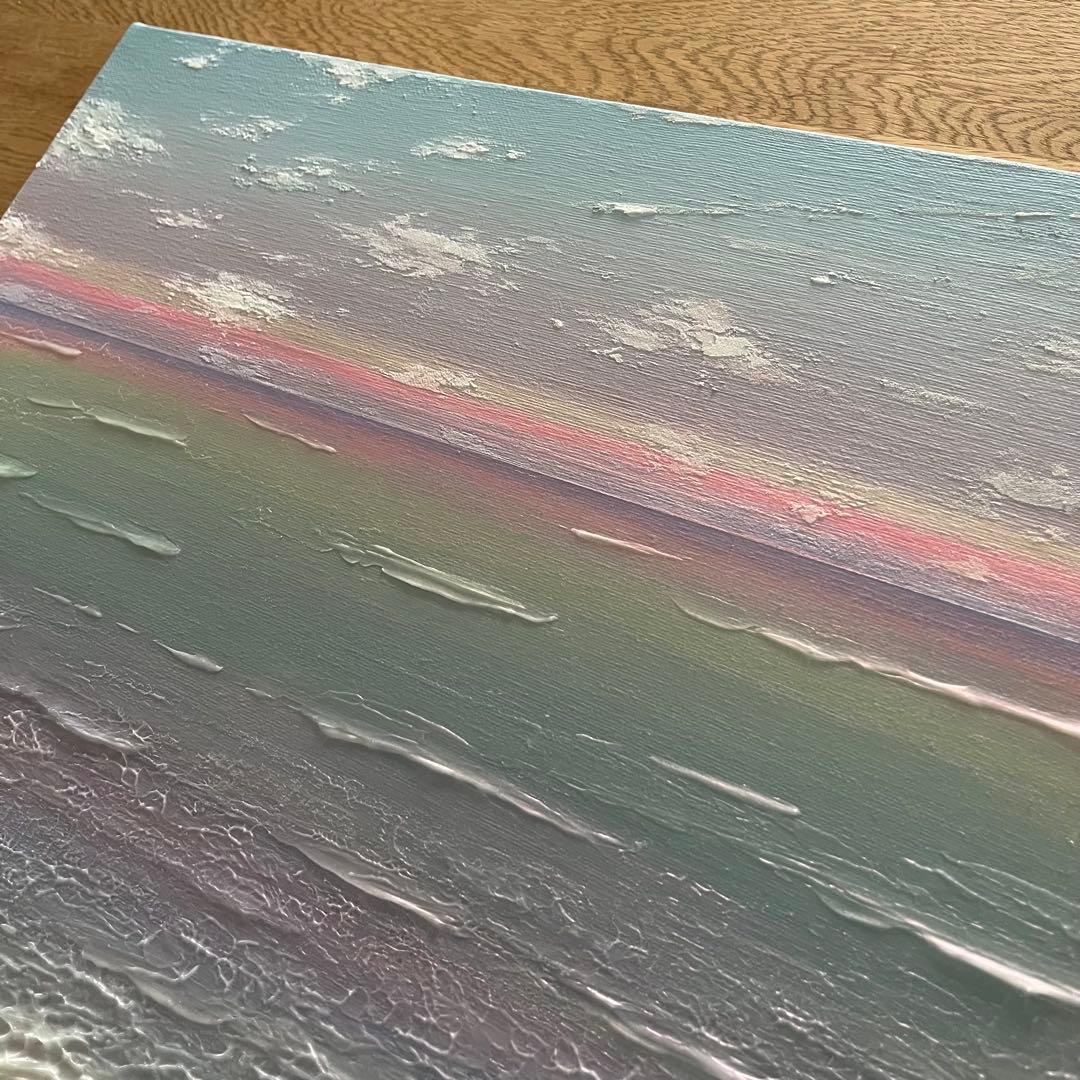 海の風景 テクスチャーアート 海の絵 海 海アート 癒し 風景　原画