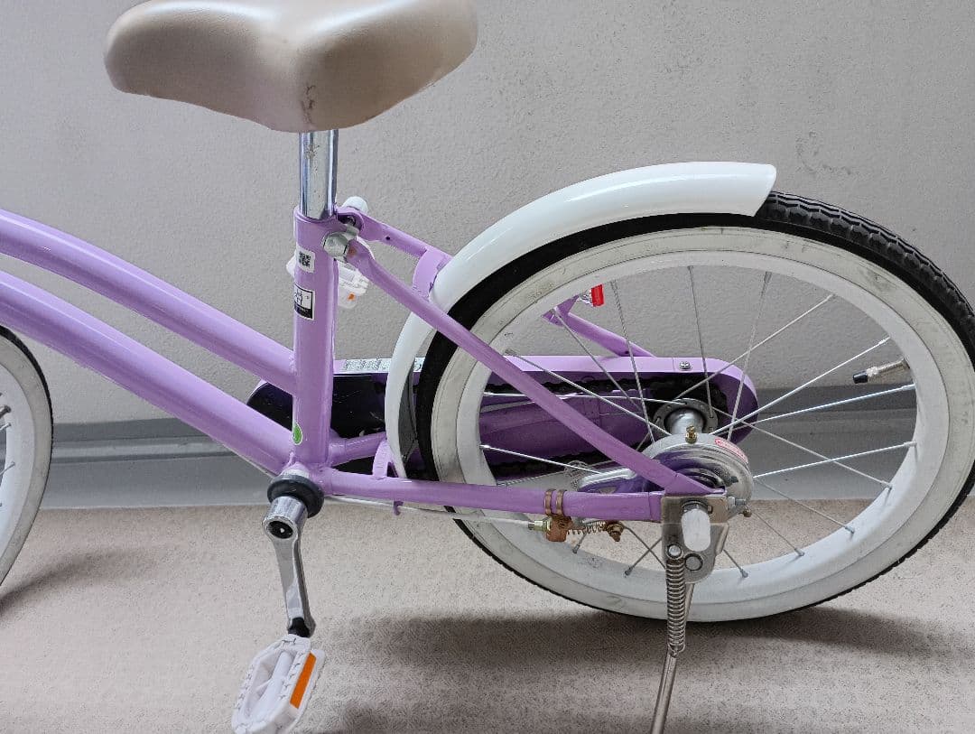 子供用自転車 18インチ パープル　受け渡し限定