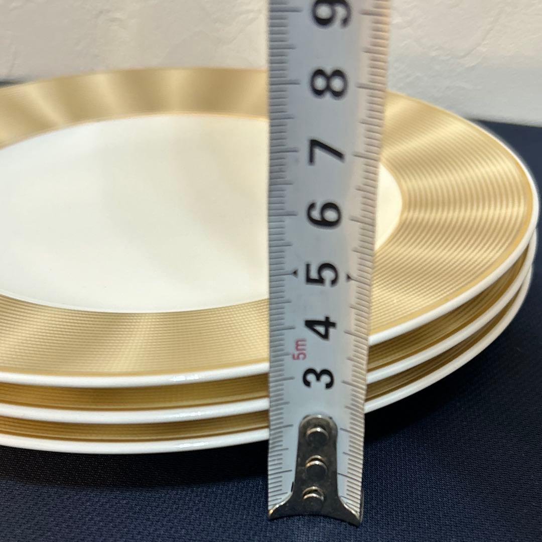NIKKO プレート　19cm ケーキ皿　エリートモダン　３枚　シルクシャンパン