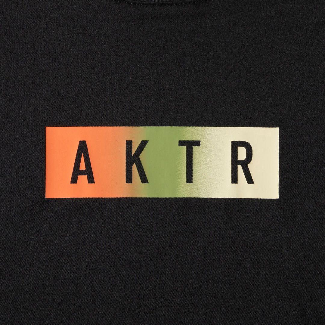 AKTR アクターFADE BOX LOGO L/S SPORTS TEE BK