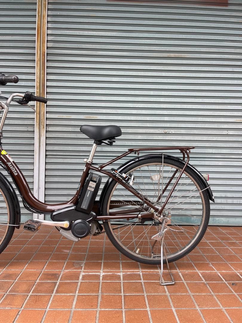電動アシスト自転車 ブラウン 前バスケット付き