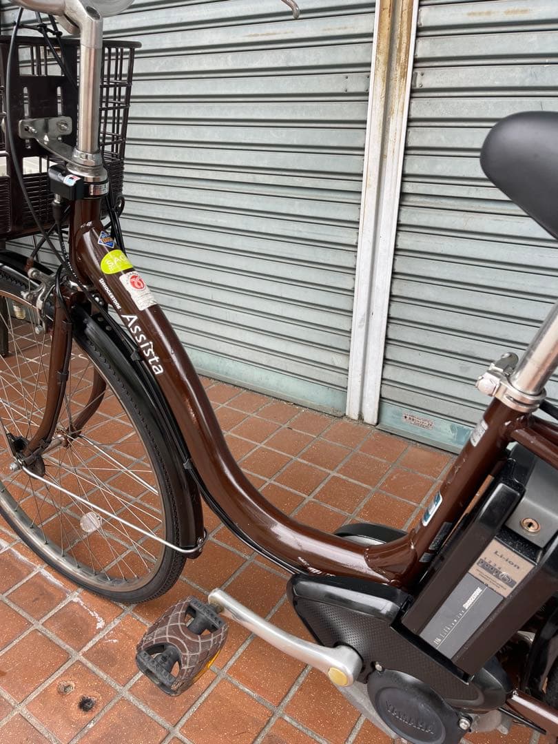 電動アシスト自転車 ブラウン 前バスケット付き