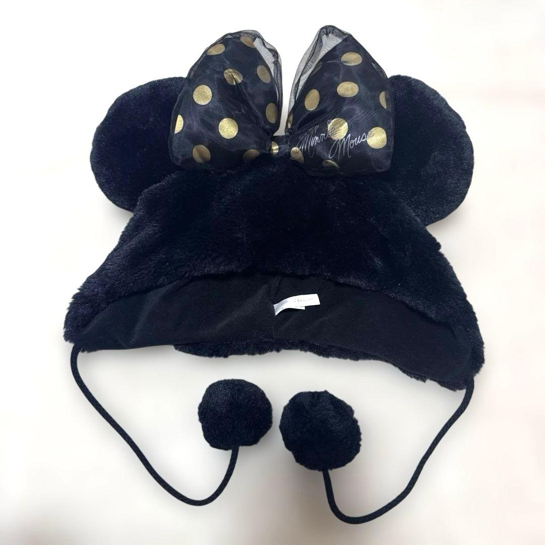 【美品】ディズニー ミニーファンキャップ 水玉