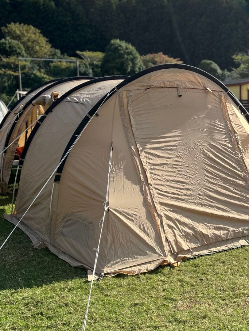 【ほぼ美品/予備ポール付】DOD カマボコテント3M タン（訳あり焦げ跡あり）