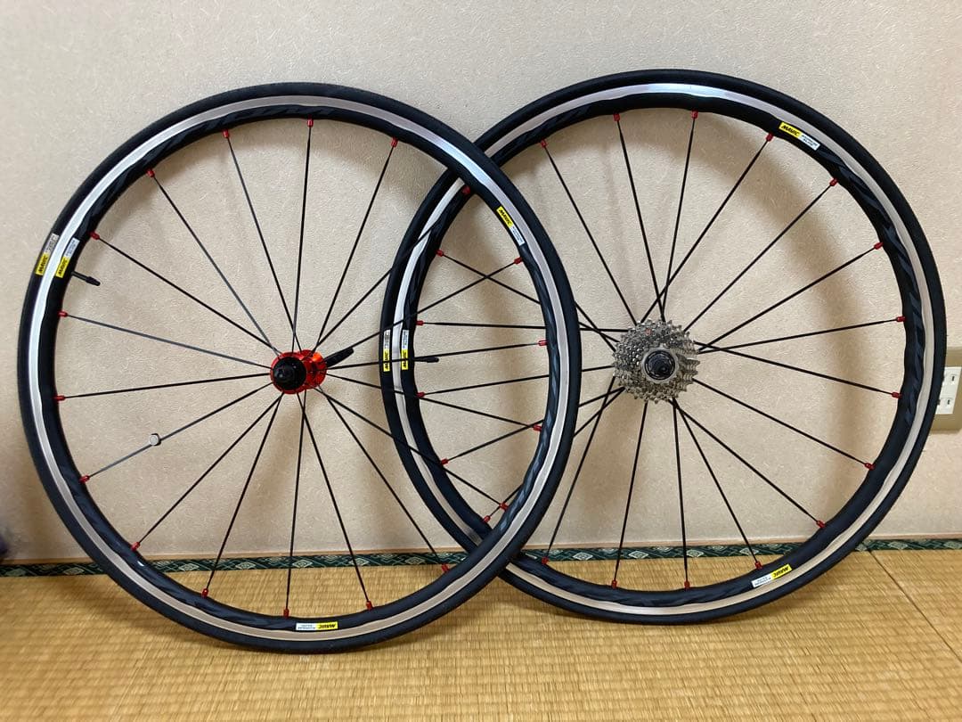 MAVIC KSYRIUM ELITE完組ホイール ブラック/レッド