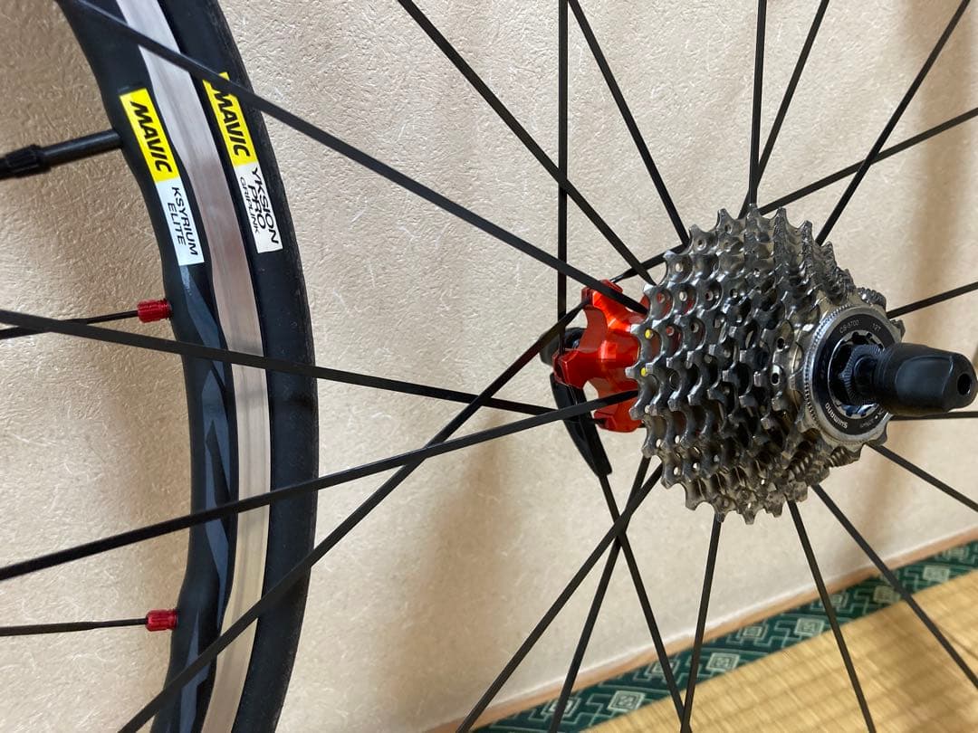 MAVIC KSYRIUM ELITE完組ホイール ブラック/レッド