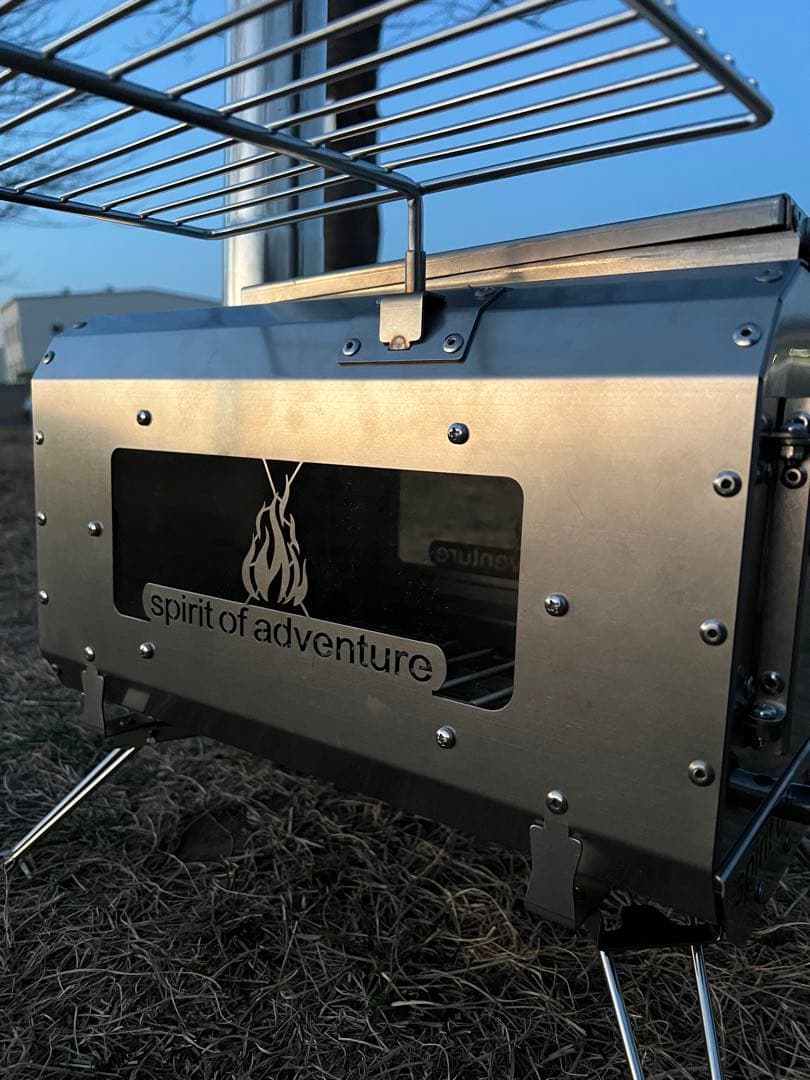 Spirit of Adventure ステンレス薪ストーブ グリルテーブル付き