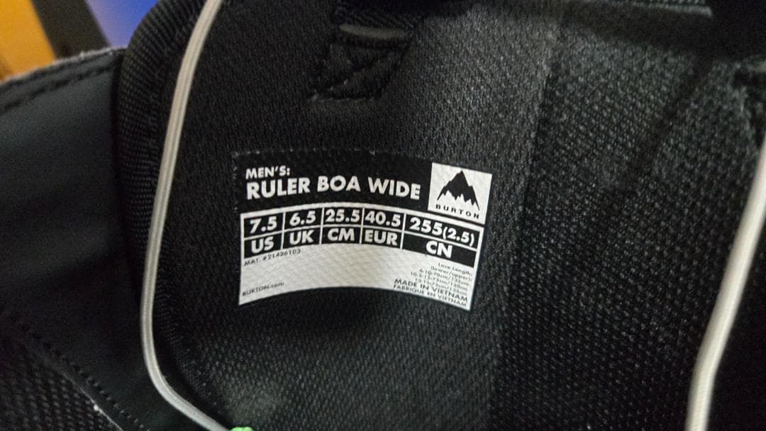 BURTON RULER ルーラー BOA 25.5cm WIDE
