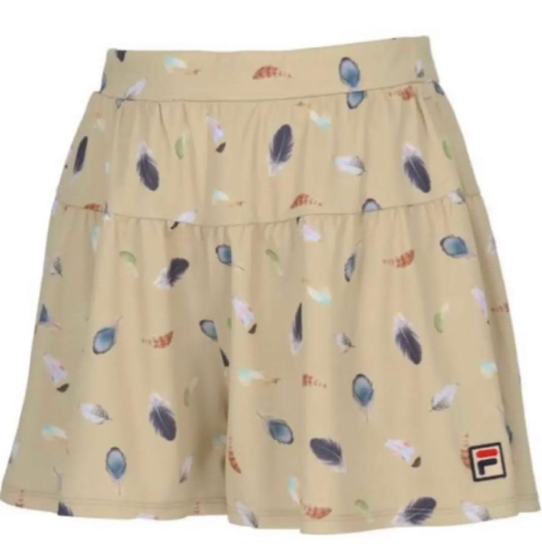 No.821 FILA feather模様が可愛いキュロット☆XL☆ベージュ☆