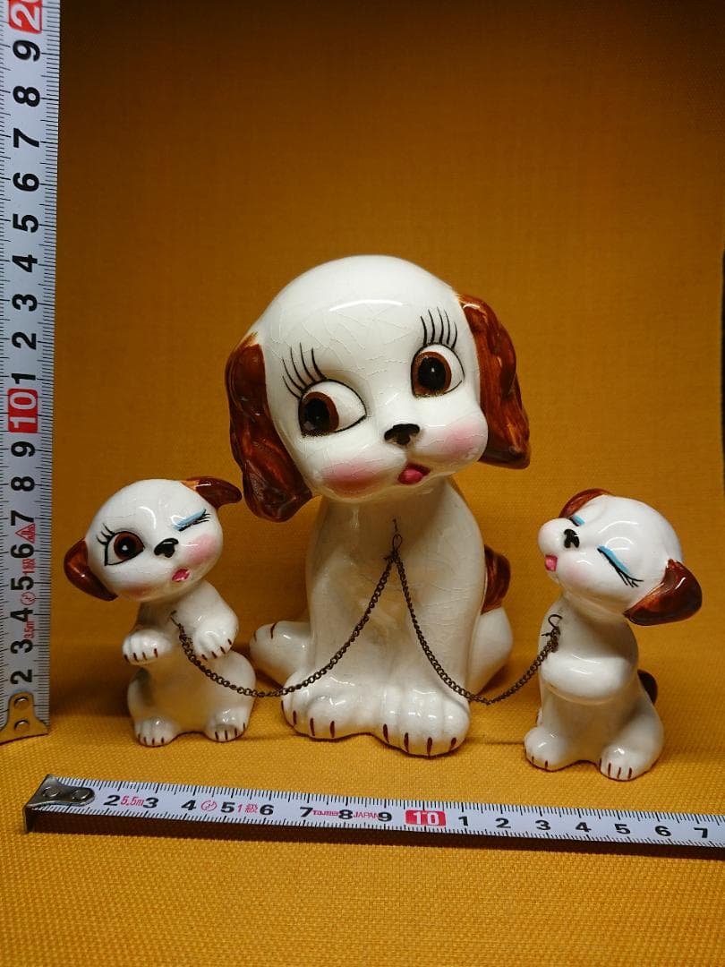 いぬ　犬　人形　陶器　オブジェ　置物　インテリア　工芸品　美術品　A3309