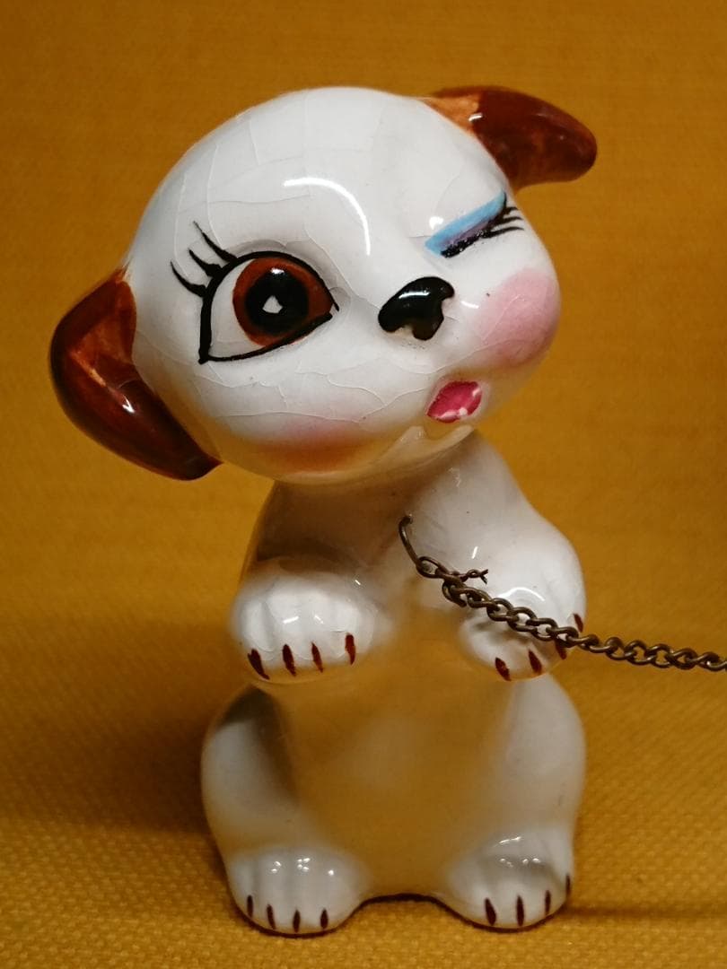 いぬ　犬　人形　陶器　オブジェ　置物　インテリア　工芸品　美術品　A3309