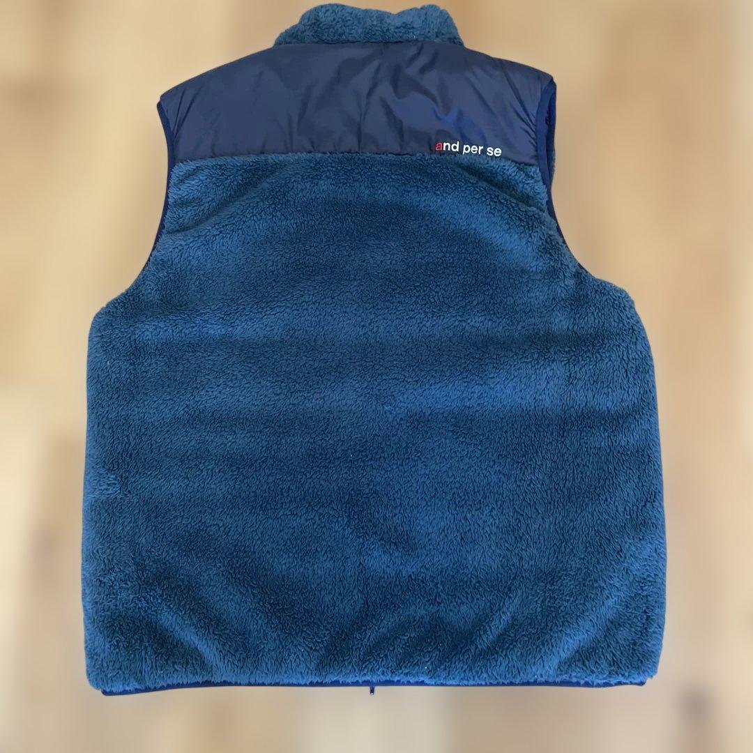 【美品】and per se アンパスィリバーシブル中綿ベスト　サイズLL