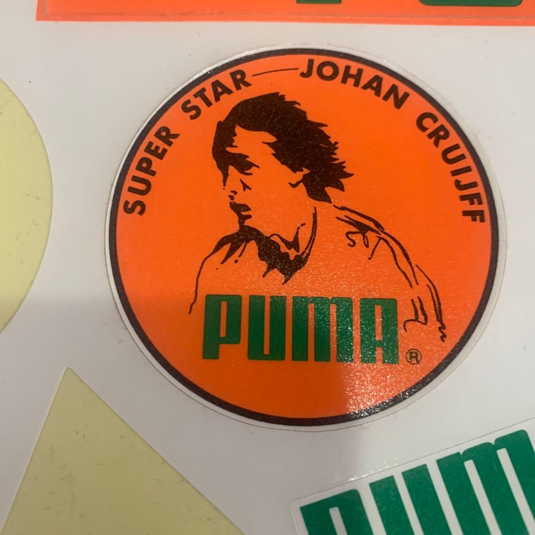 PUMA1974サッカーワールドカップ.ステッカー.ヨハンクライフWM1974