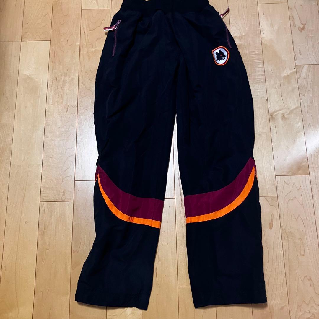 【冬物セット割】ASローマ　ジャージ上下セット　黒　ROMA レア物　S〜M