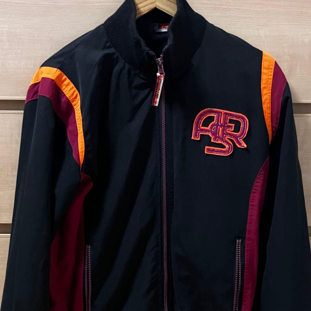 【冬物セット割】ASローマ　ジャージ上下セット　黒　ROMA レア物　S〜M