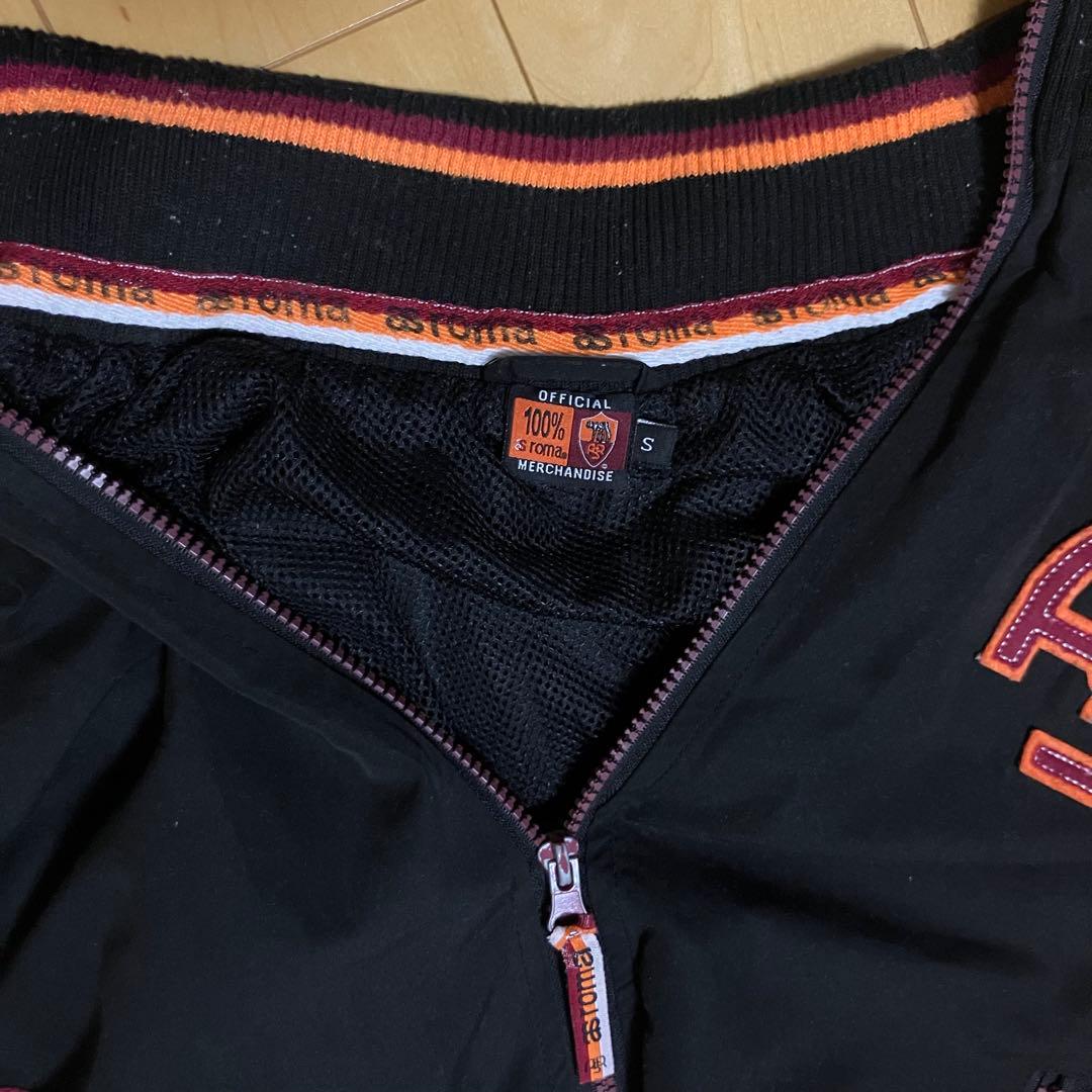 【冬物セット割】ASローマ　ジャージ上下セット　黒　ROMA レア物　S〜M