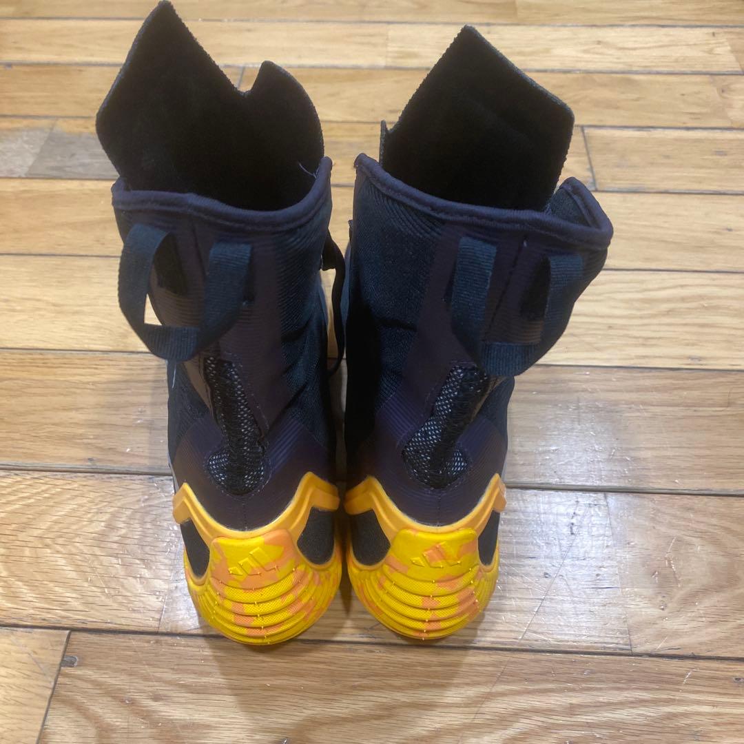 adidas ボクシングシューズ 黒/紫 ハイカット
