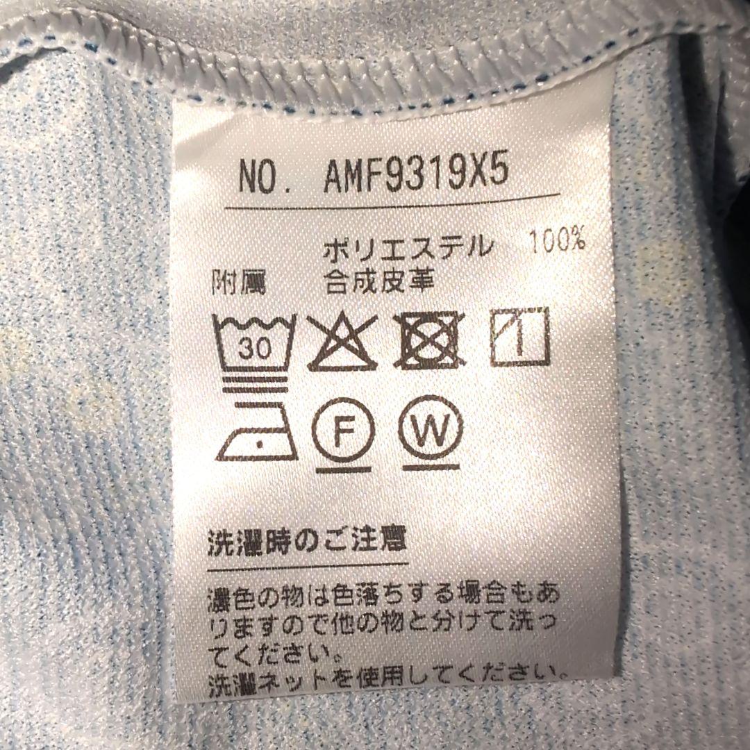 美品 アンパスィ ゴルフウェア 長袖 ポロシャツ 総柄 ブルー メンズ LL
