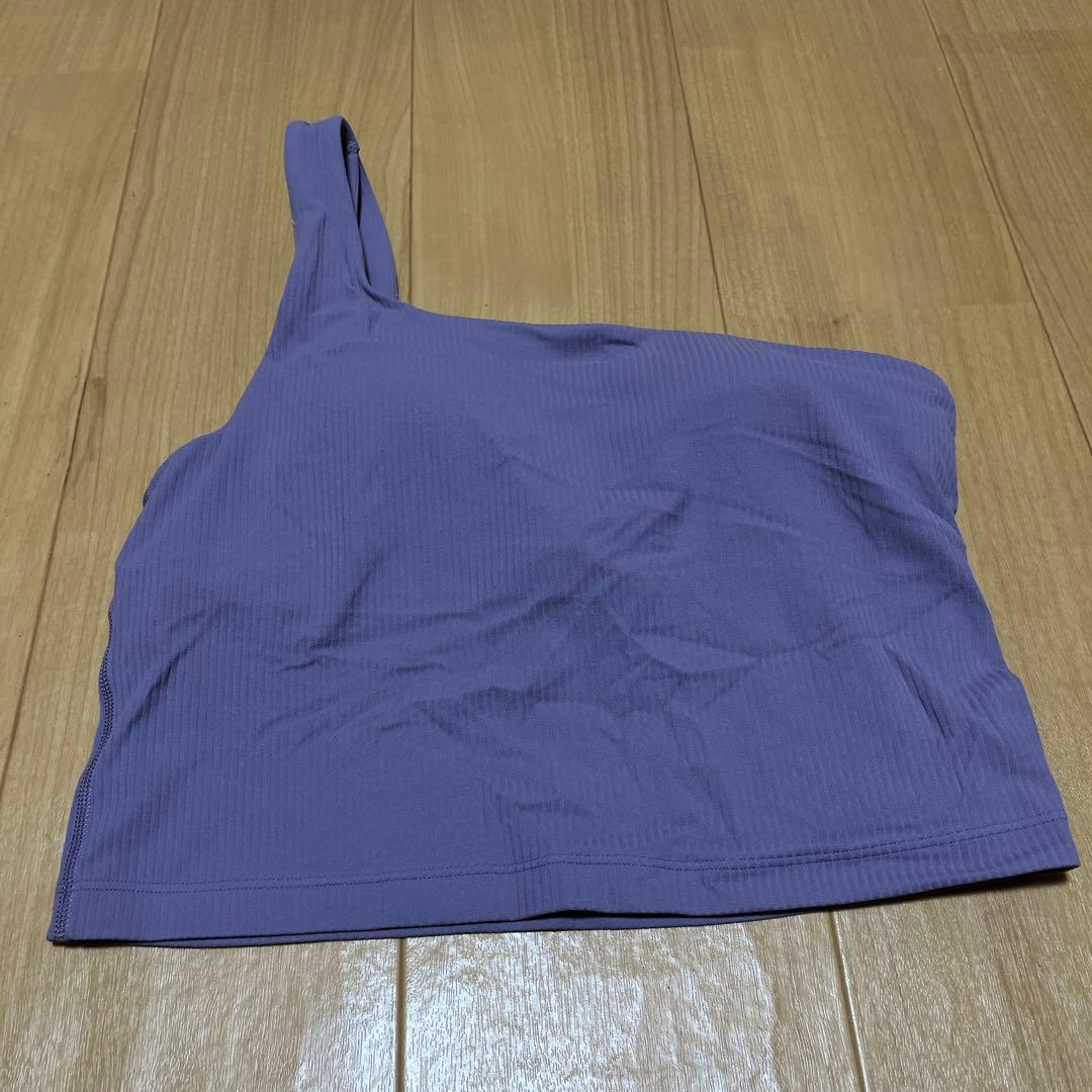 Lululemon パープル ワンショルダー ヨガウェア